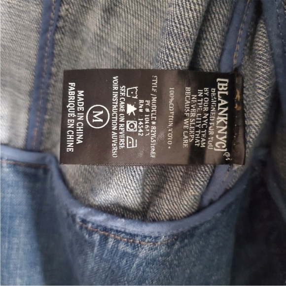 Blank NYC Moto Denim Zip Up Jacket Medium - Picture 11 of 14